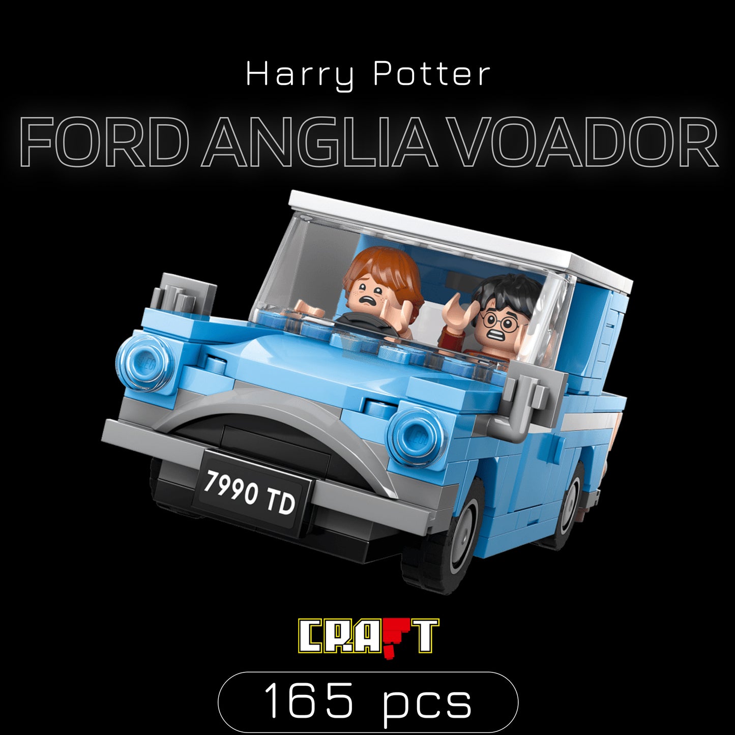 Ford Anglia voador do Harry Potter (165 peças)
