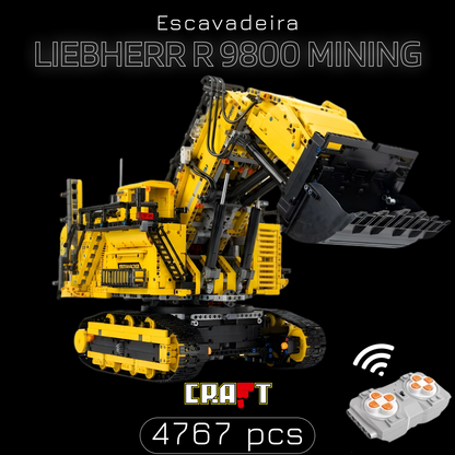 Escavadeira - Liebherr R 9800 Amarela (4767 peças)