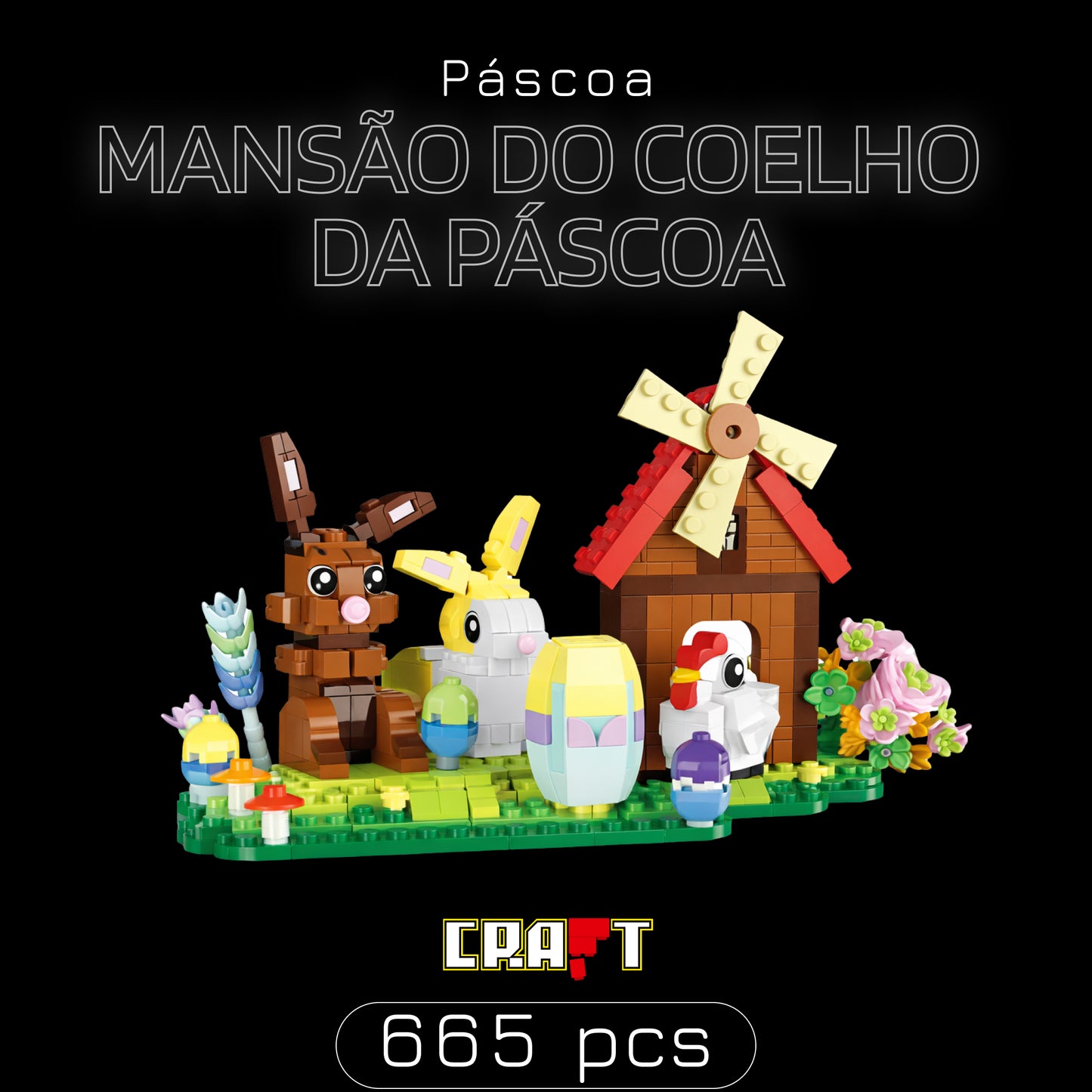 Mansão do Coelho da Páscoa (665 peças)