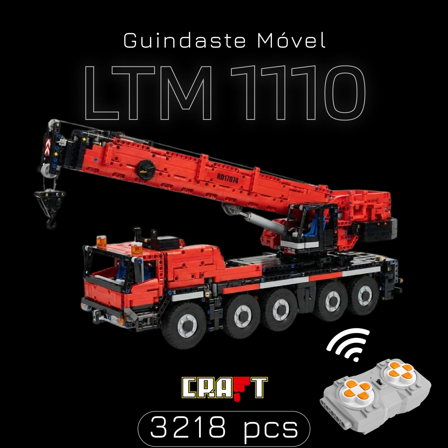 Guindaste Móvel LTM 1110 Vermelho (3218 peças)