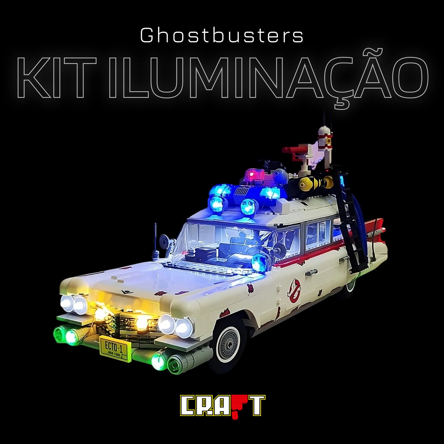 Iluminação para Cadillac ECTO-1 dos Caça-Fantasmas
