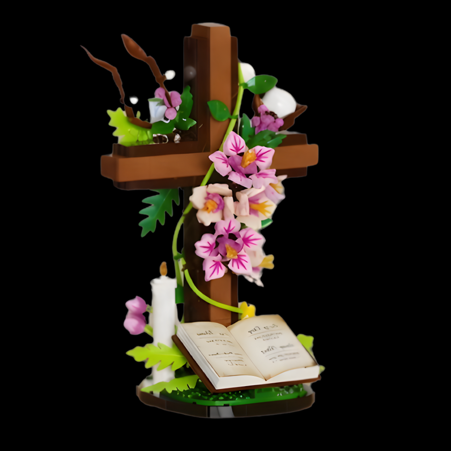 Cruz de Jesus com Flores (568 peças)